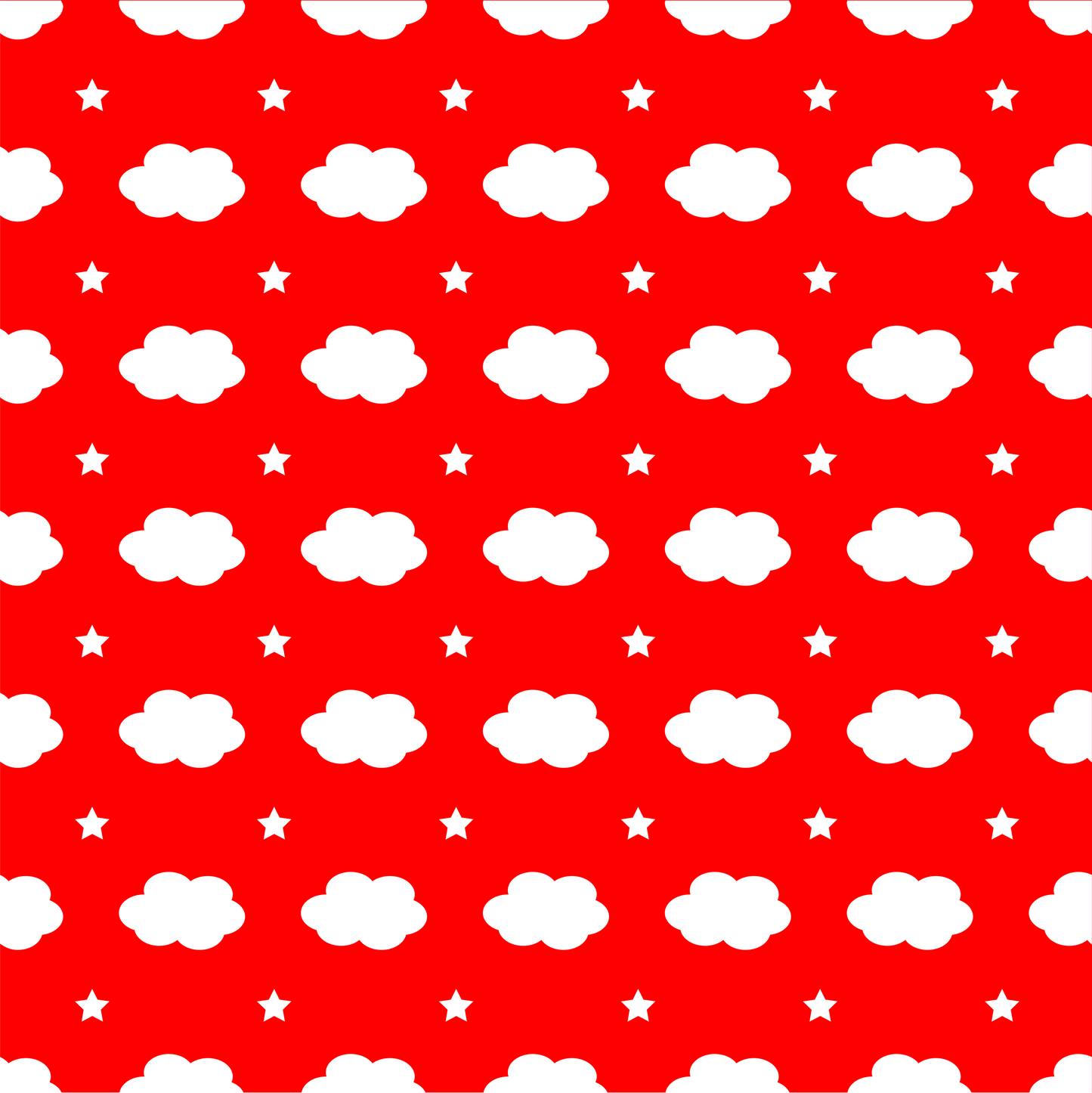 White Clouds and Star Lines Pattern