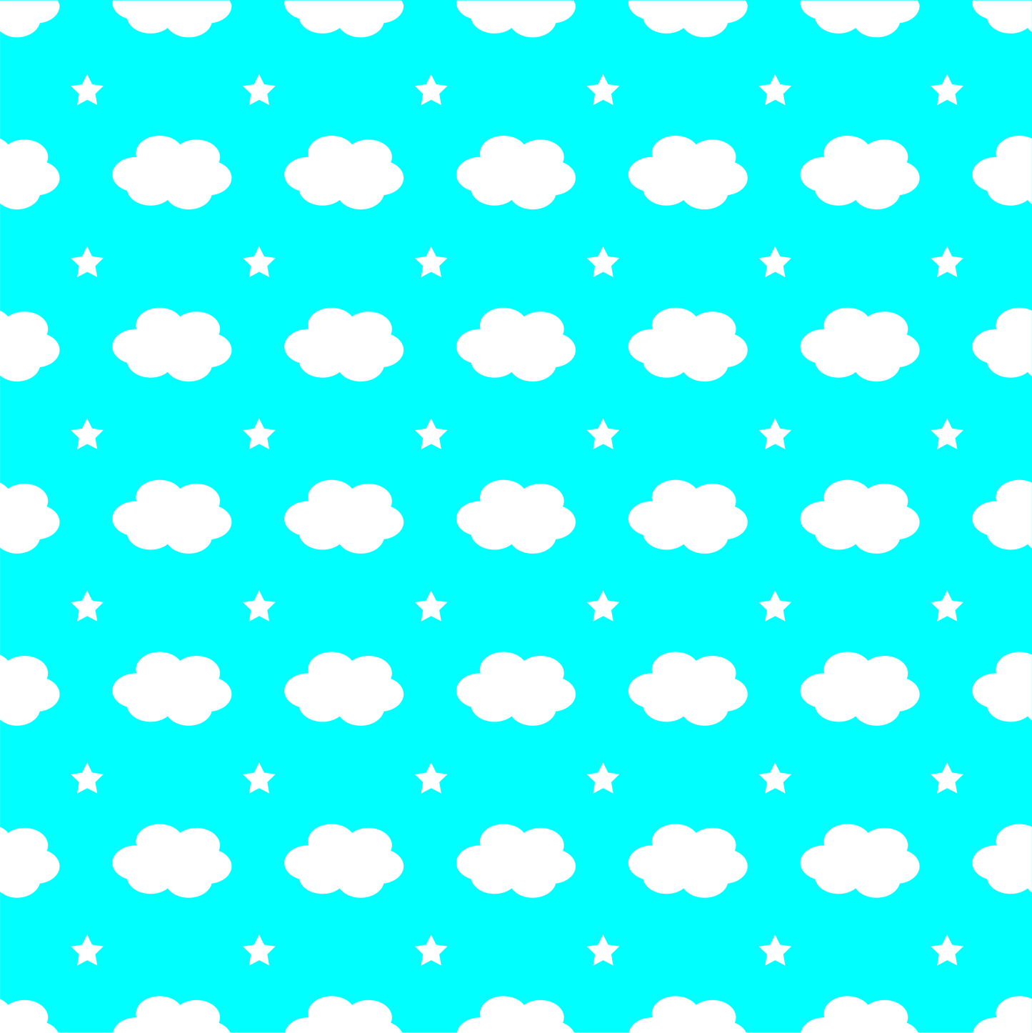 White Clouds and Star Lines Pattern
