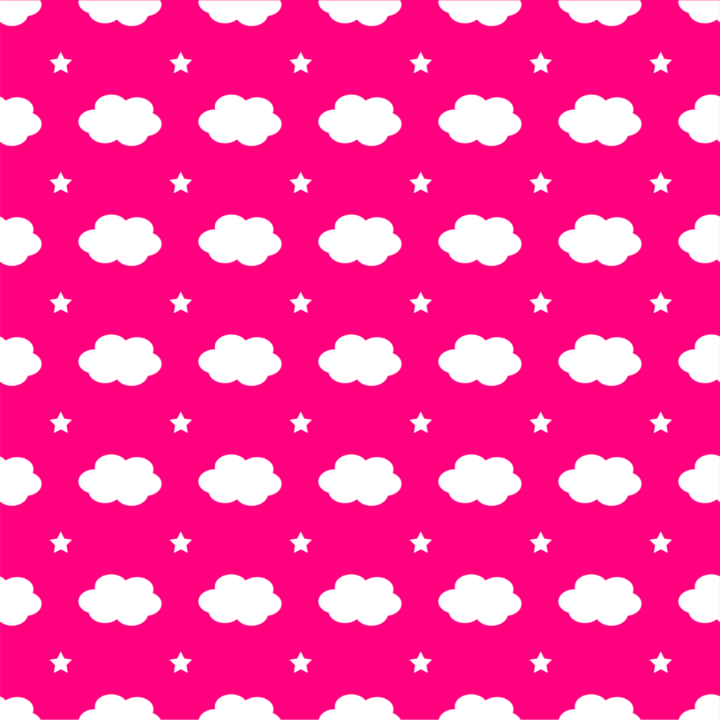 White Clouds and Star Lines Pattern