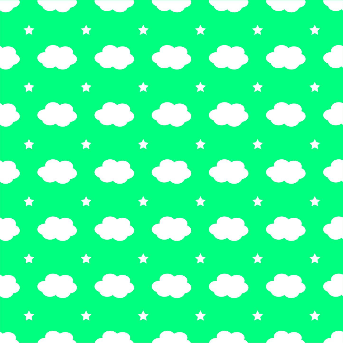 White Clouds and Star Lines Pattern