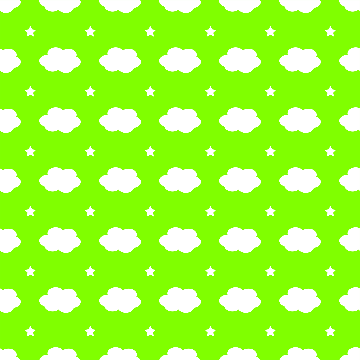 White Clouds and Star Lines Pattern