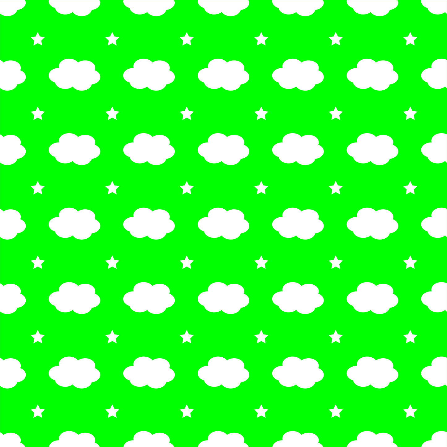 White Clouds and Star Lines Pattern