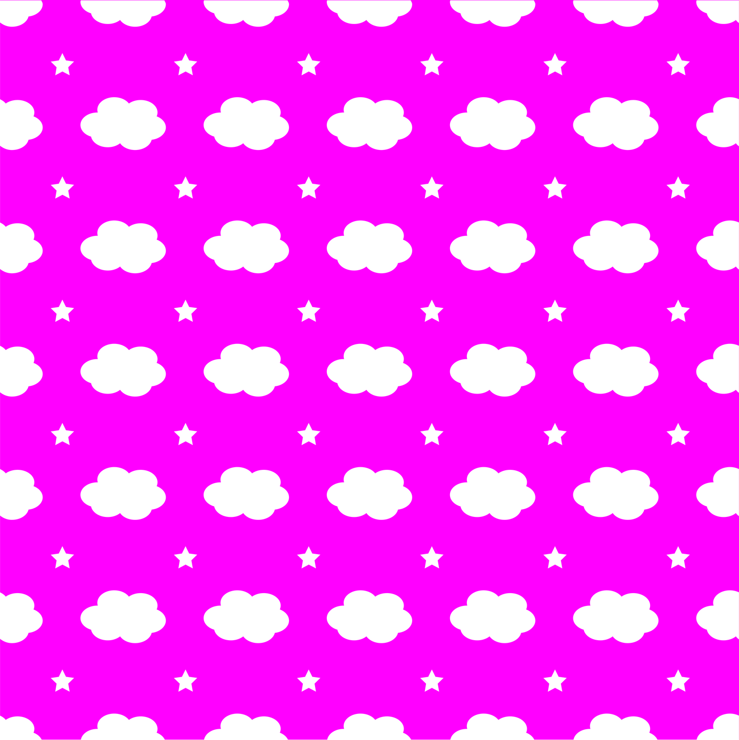 White Clouds and Star Lines Pattern