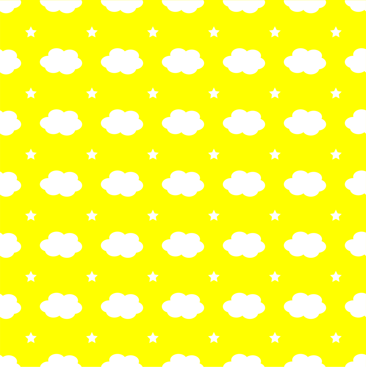 White Clouds and Star Lines Pattern