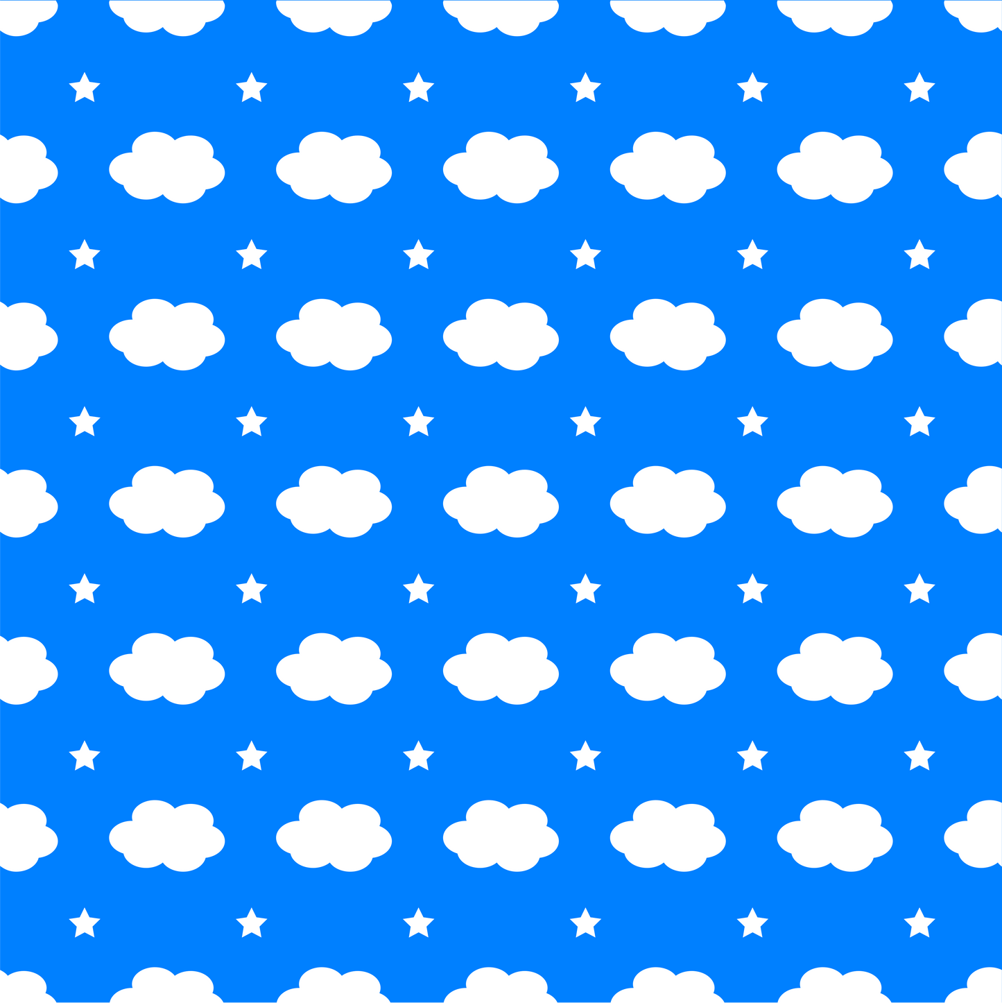 White Clouds and Star Lines Pattern
