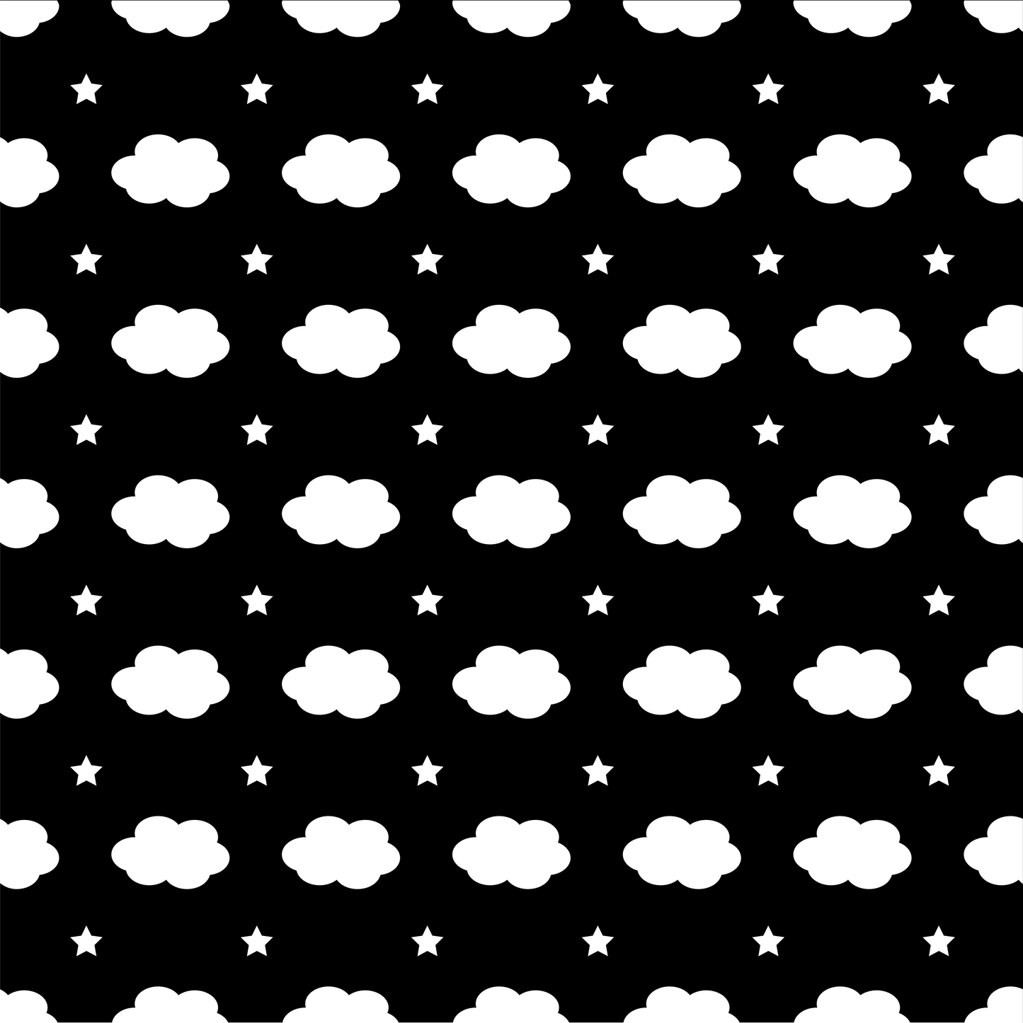 White Clouds and Star Lines Pattern