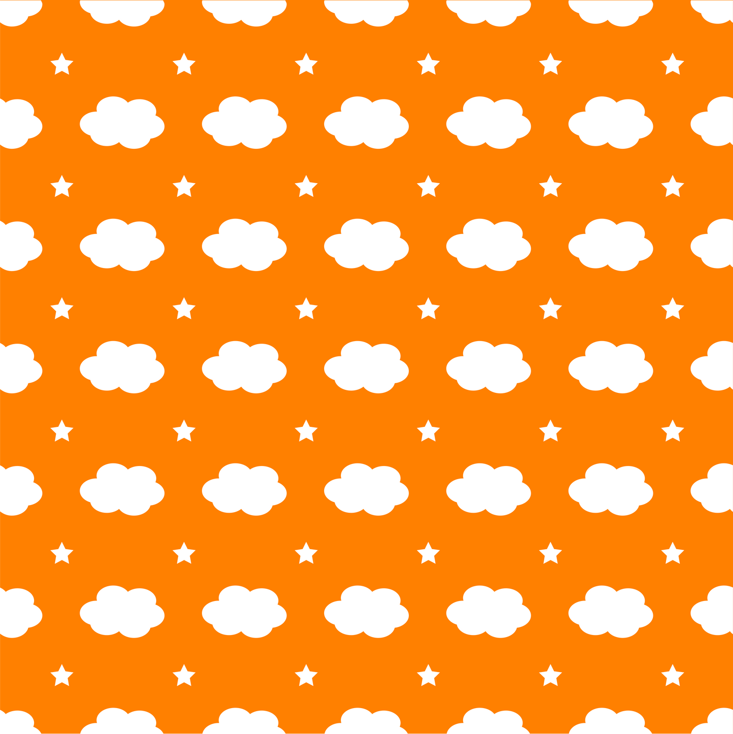 White Clouds and Star Lines Pattern