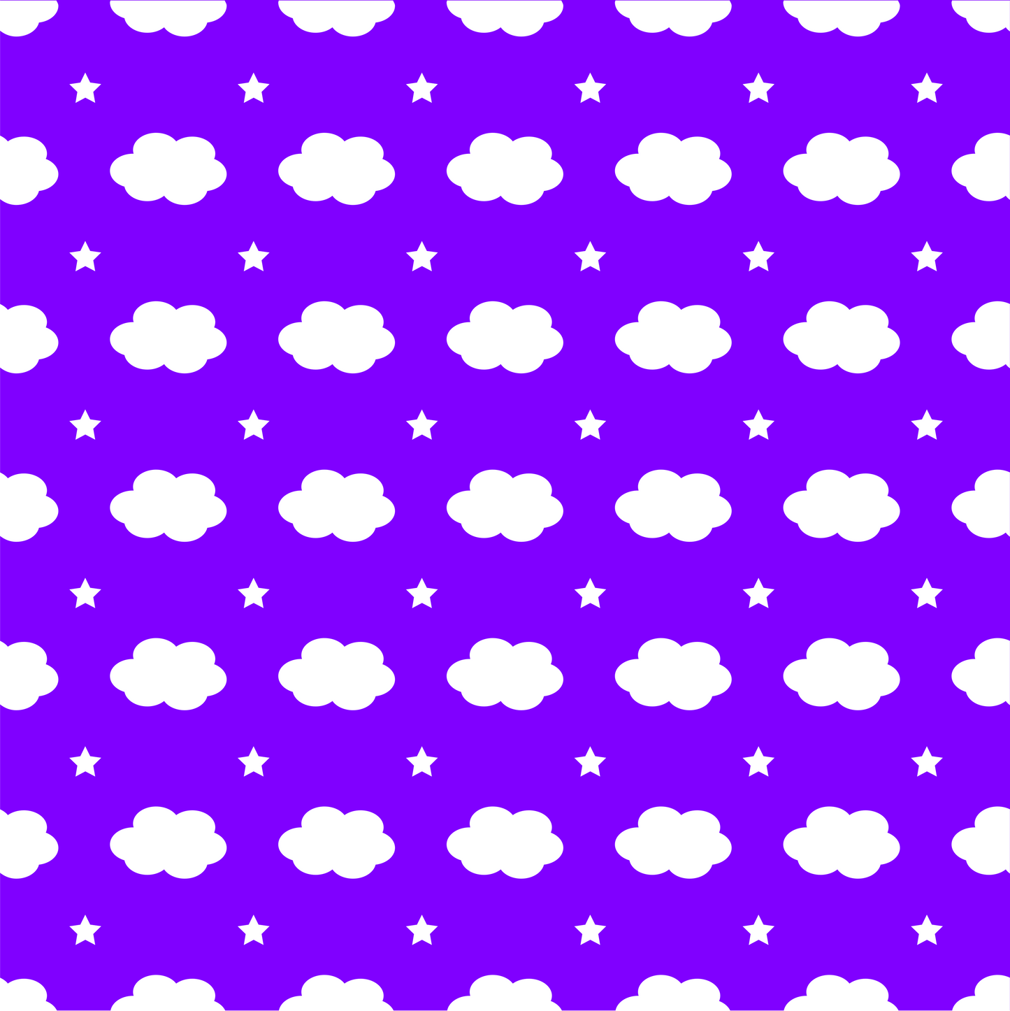 White Clouds and Star Lines Pattern