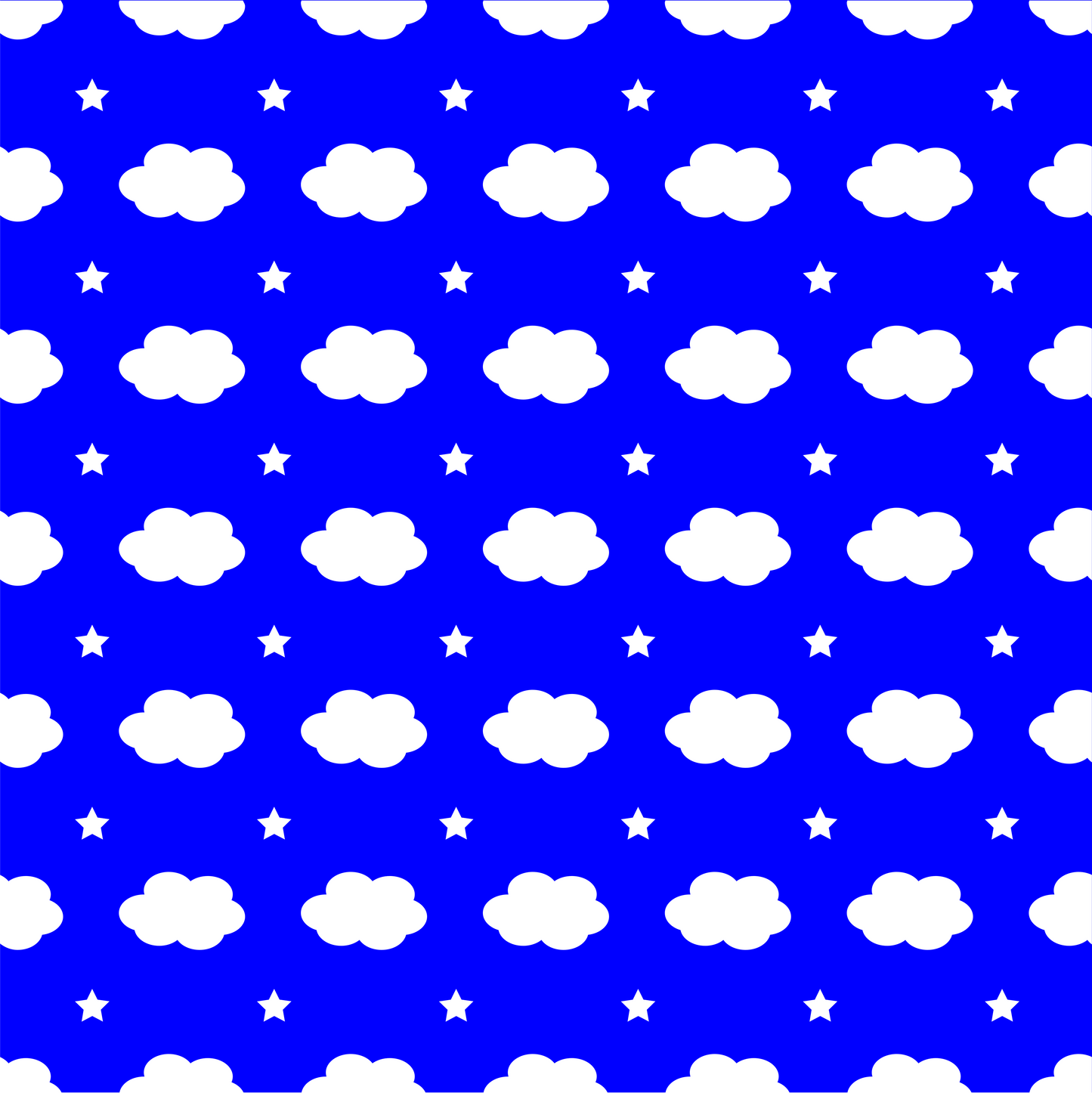 White Clouds and Star Lines Pattern