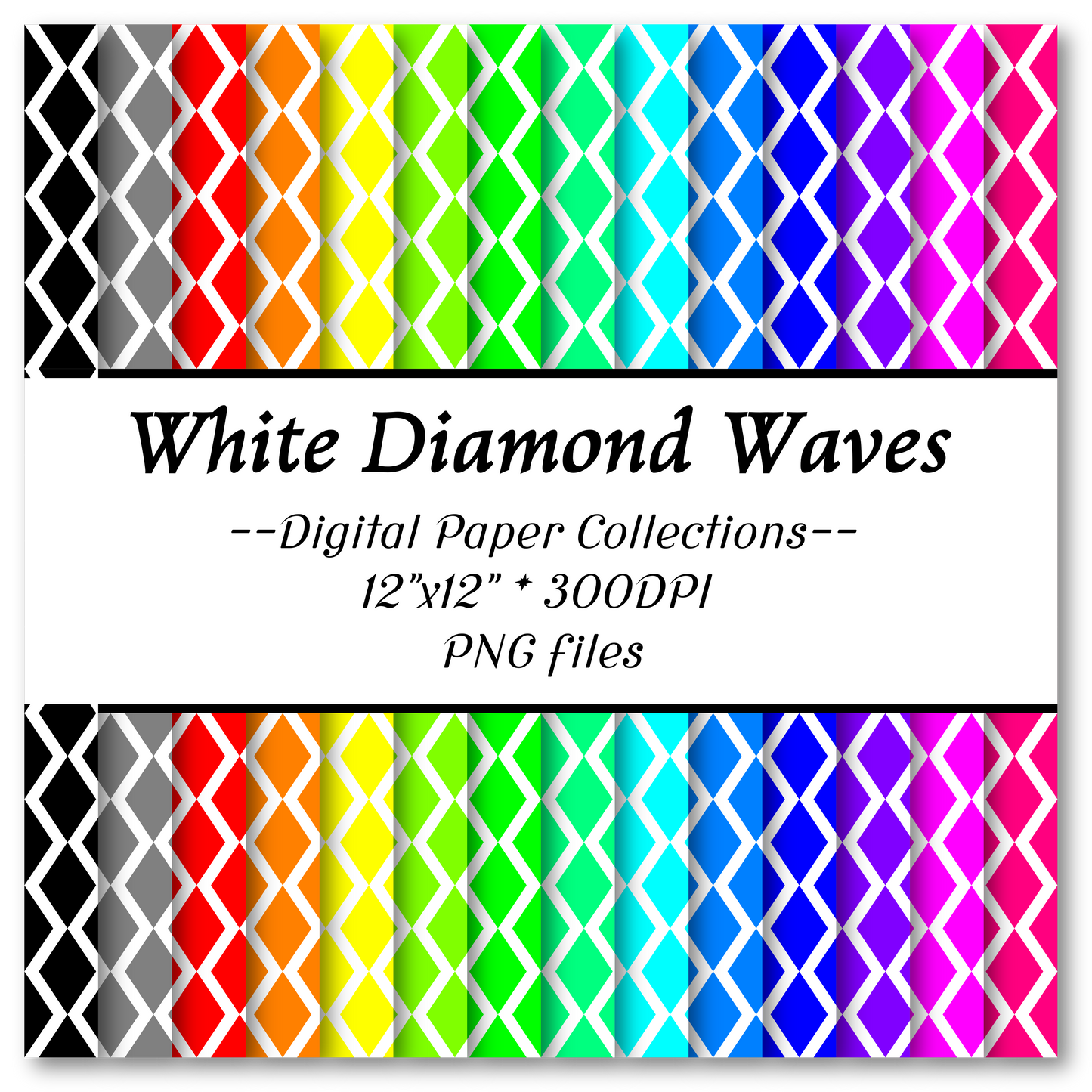 White Diamond Waves Pattern