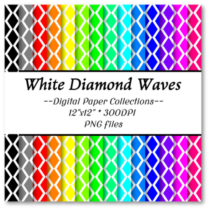 White Diamond Waves Pattern