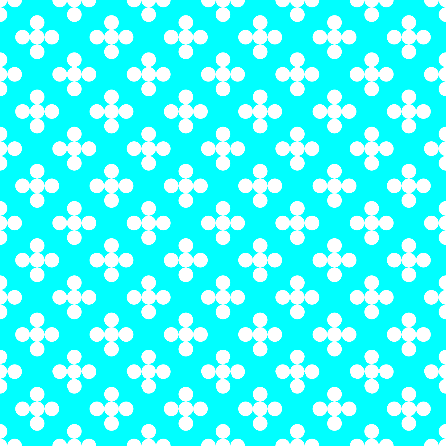 White Dotty Flowers Pattern