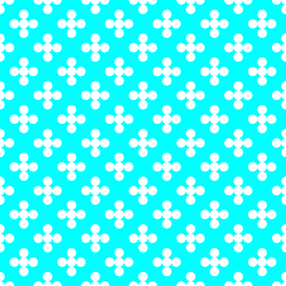 White Dotty Flowers Pattern