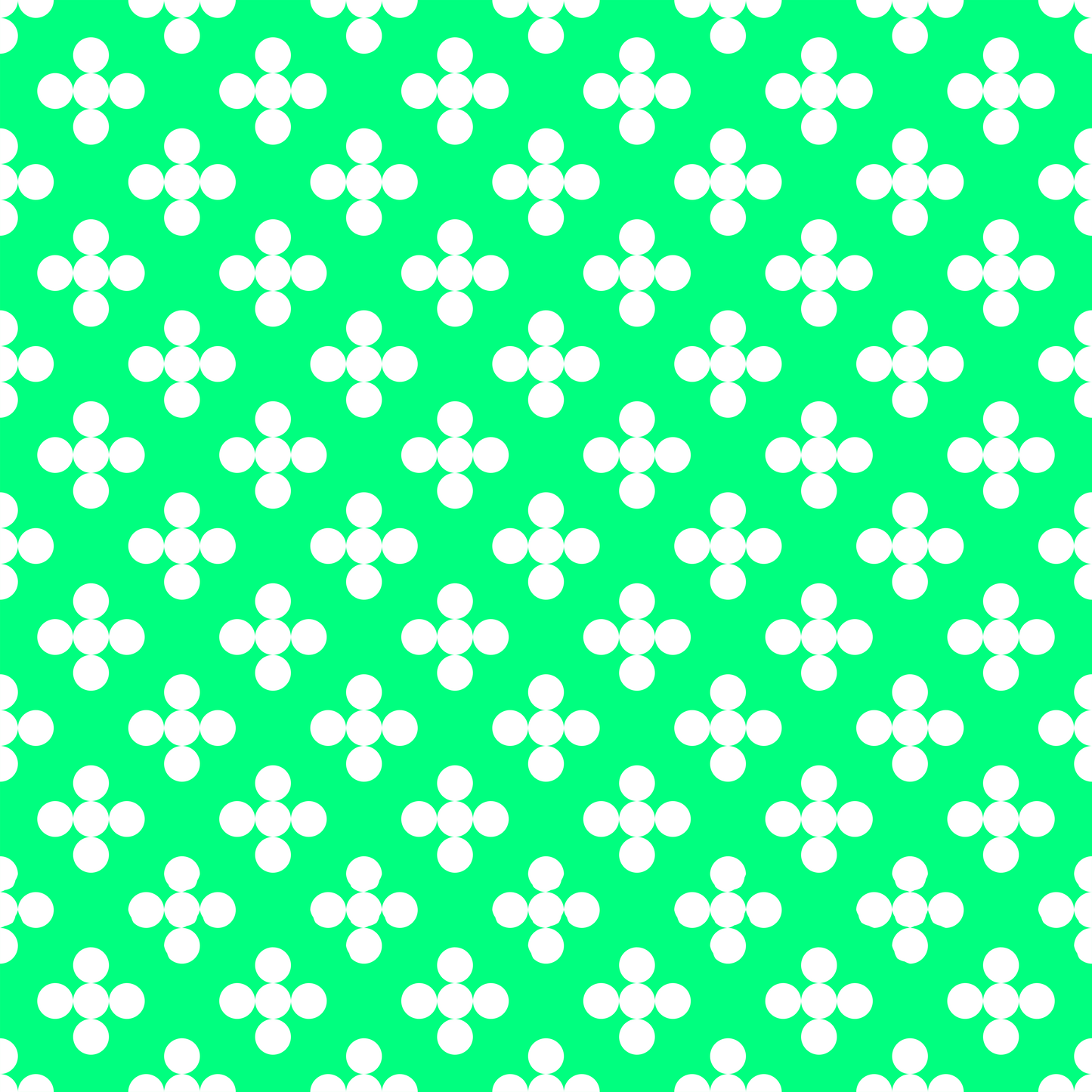 White Dotty Flowers Pattern