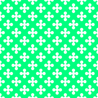 White Dotty Flowers Pattern