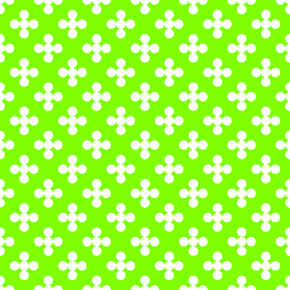 White Dotty Flowers Pattern