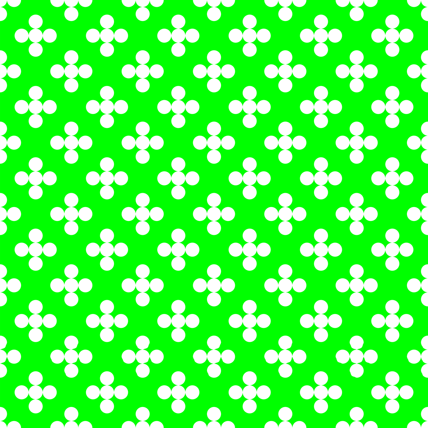 White Dotty Flowers Pattern