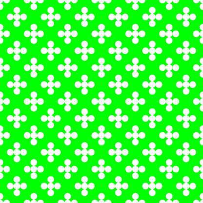 White Dotty Flowers Pattern