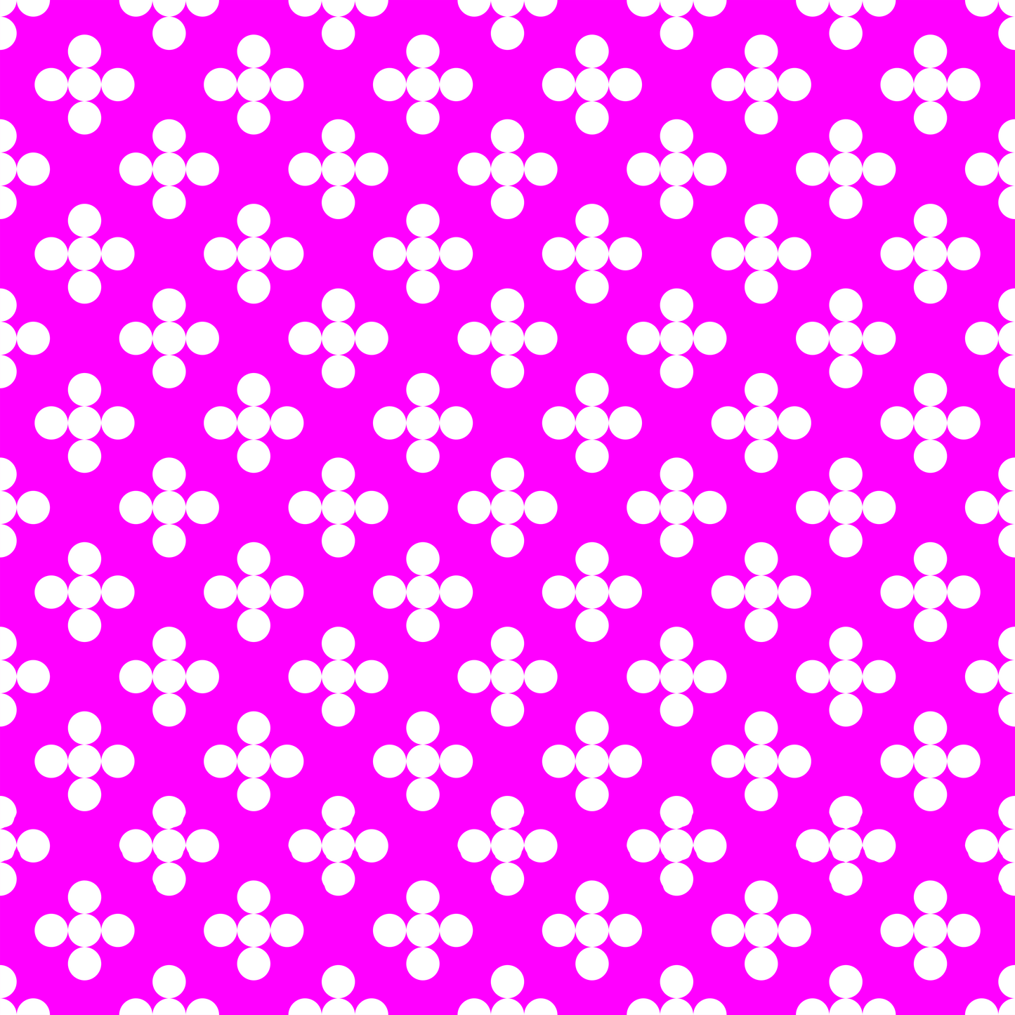 White Dotty Flowers Pattern