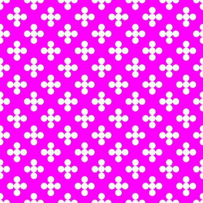 White Dotty Flowers Pattern