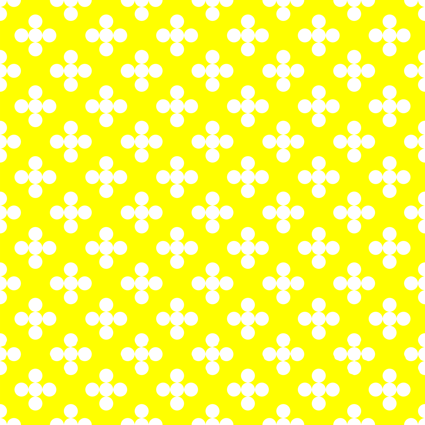 White Dotty Flowers Pattern