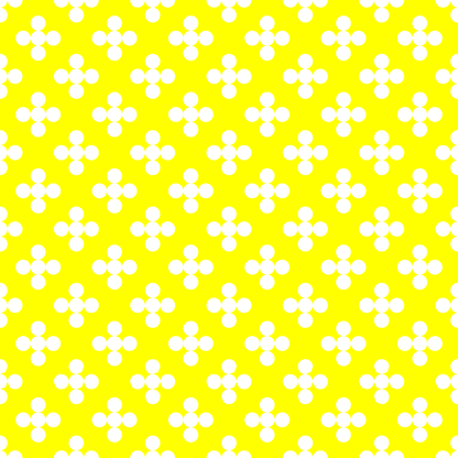 White Dotty Flowers Pattern