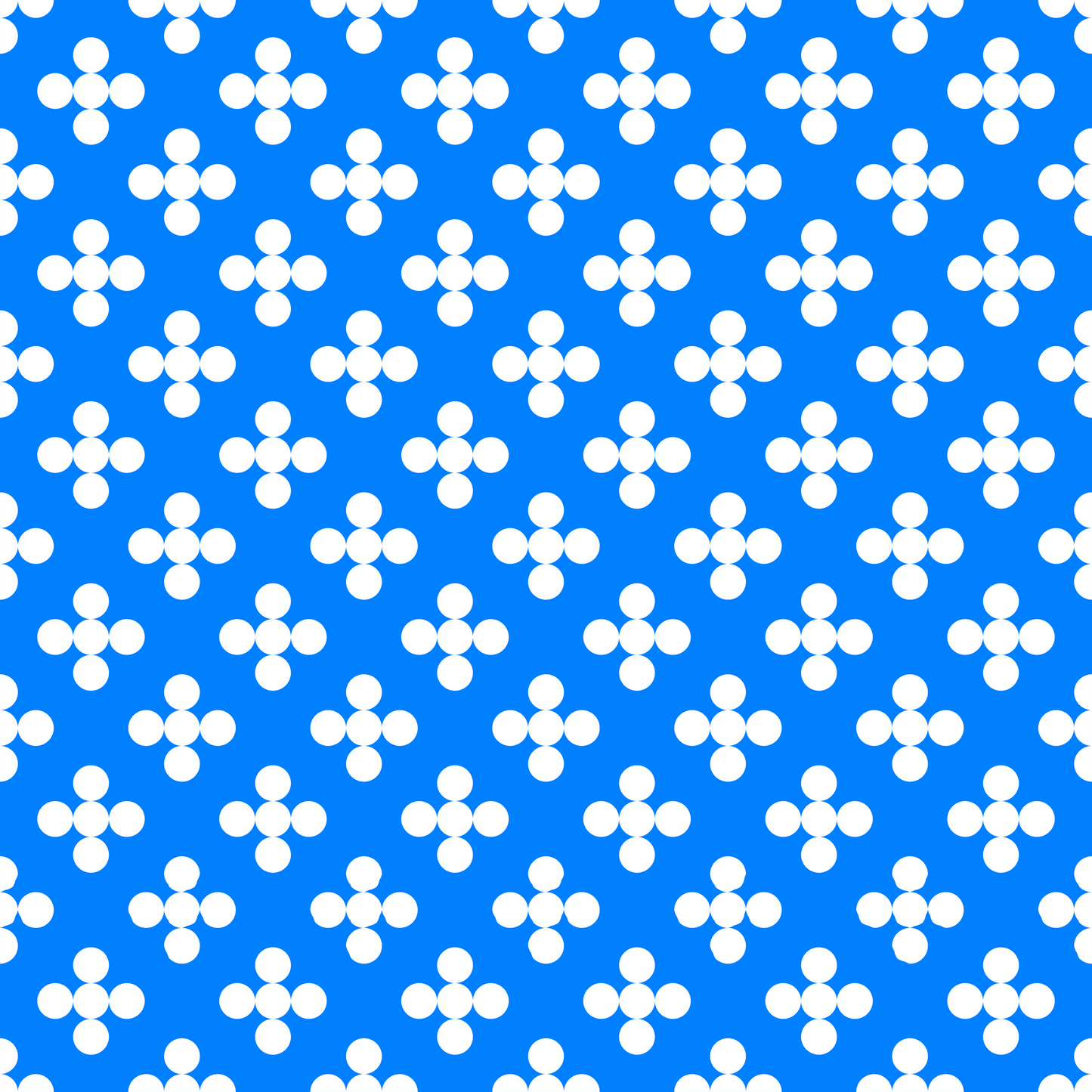 White Dotty Flowers Pattern