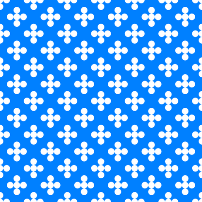 White Dotty Flowers Pattern