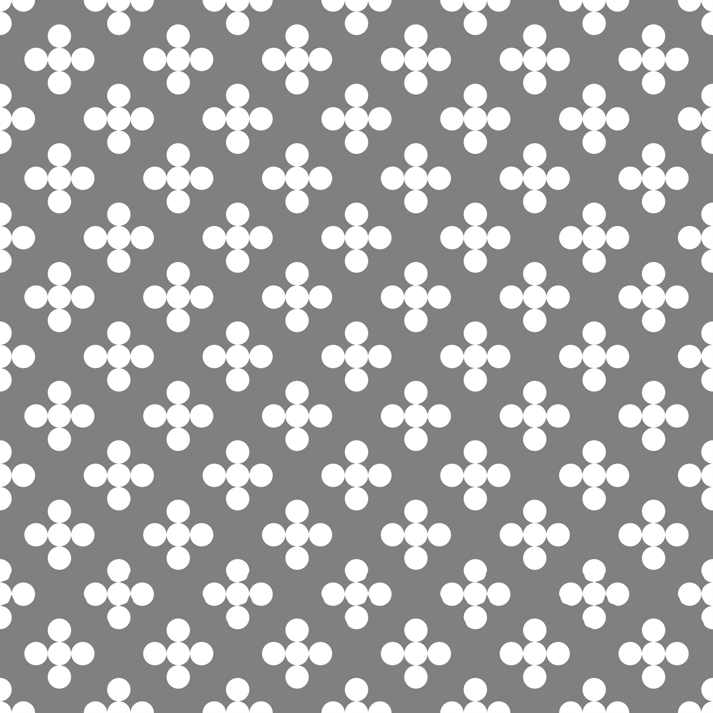 White Dotty Flowers Pattern