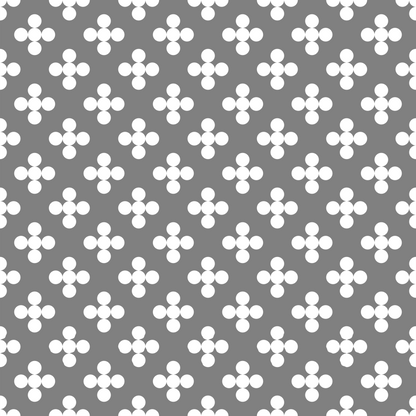 White Dotty Flowers Pattern