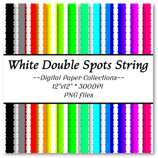 White Double Spots String Pattern