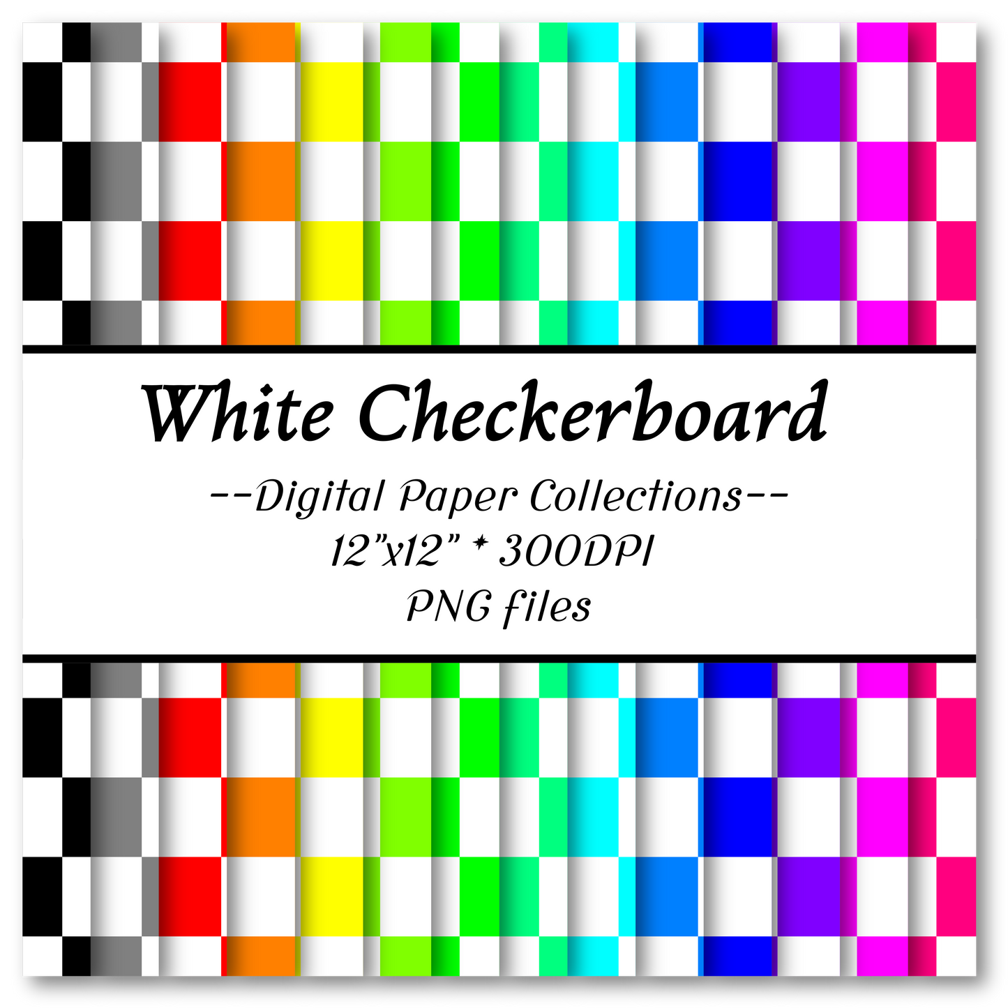 White Checkerboard Pattern