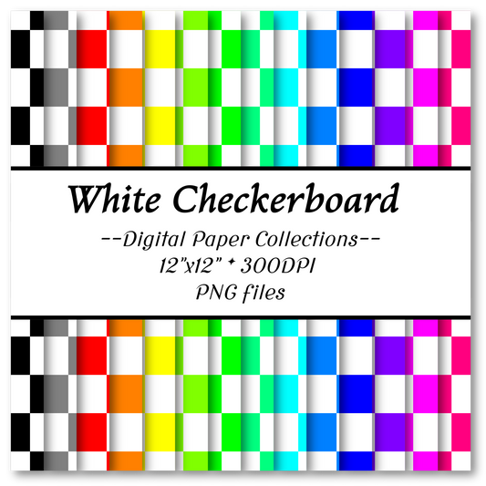 White Checkerboard Pattern